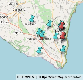Mappa Via XX Settembre, 73054 Presicce LE, Italia (7.14778)