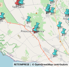 Mappa Via Michele Arditi, 73054 Presicce LE, Italia (6.622)