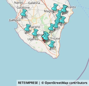 Mappa Via Michele Arditi, 73054 Presicce LE, Italia (13.94533)