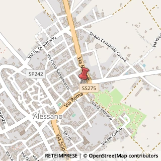 Mappa Via Brindisi, 8, 73031 Alessano, Lecce (Puglia)