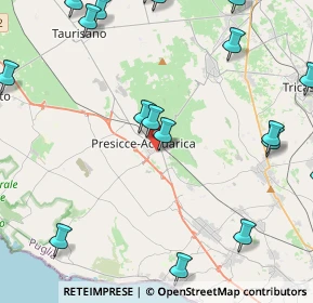 Mappa Via Fratelli Rosselli, 73054 Presicce LE, Italia (6.7115)