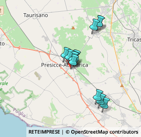 Mappa Via Fratelli Rosselli, 73054 Presicce LE, Italia (3.02917)