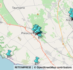 Mappa Via Fratelli Rosselli, 73054 Presicce LE, Italia (4.58125)