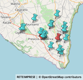 Mappa Piazzetta Padreterno, 73054 Presicce LE, Italia (6.54526)