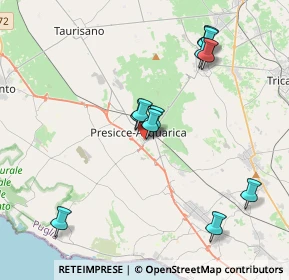 Mappa Piazzetta Padreterno, 73054 Presicce LE, Italia (4.21909)