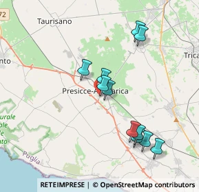 Mappa Piazzetta Padreterno, 73054 Presicce LE, Italia (3.86364)