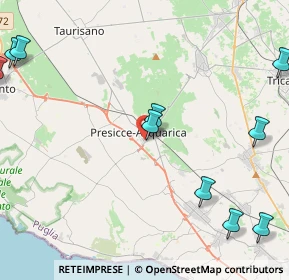 Mappa Piazzetta Padreterno, 73054 Presicce LE, Italia (6.84083)