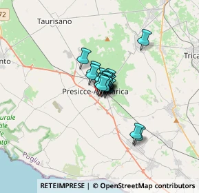 Mappa Piazzetta Padreterno, 73054 Presicce LE, Italia (1.291)