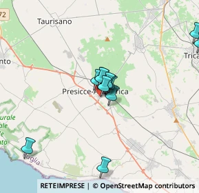 Mappa Piazzetta Padreterno, 73054 Presicce LE, Italia (4.705)