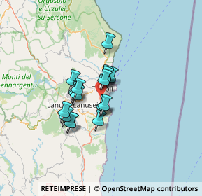 Mappa SS 125 Orientale Sarda, 08048 Tortolì NU, Italia (9.21421)