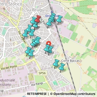 Mappa Via Taranto, 09170 Oristano OR, Italia (0.5065)