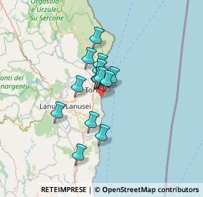 Mappa Spiaggia centrale del LIDO DI ORRI, 08048 Tortolì NU, Italia (9.83929)