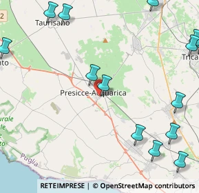 Mappa Via Eugenio Arditi, 73054 Presicce LE, Italia (7.11688)