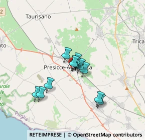 Mappa Via Eugenio Arditi, 73054 Presicce LE, Italia (2.74)