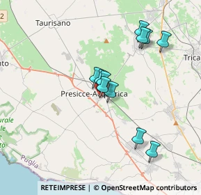 Mappa Via Eugenio Arditi, 73054 Presicce LE, Italia (3.39)