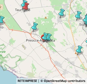 Mappa Via dei Gracchi, 73054 Presicce LE, Italia (7.268)