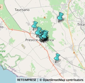 Mappa Via dei Gracchi, 73054 Presicce LE, Italia (1.246)