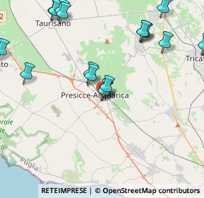 Mappa Via dei Gracchi, 73054 Presicce LE, Italia (5.851)