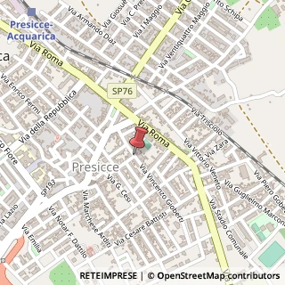 Mappa Via Gioberti, 81, 73054 Presicce, Lecce (Puglia)