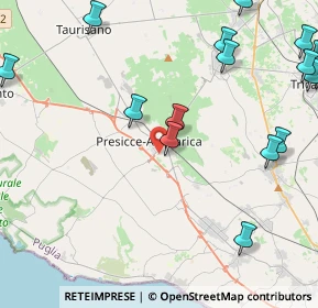 Mappa 73054 Presicce LE, Italia (6.9515)