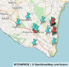 Mappa 73054 Presicce LE, Italia (7.74368)