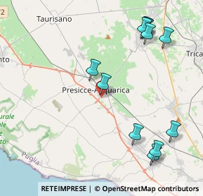 Mappa Via Notar F. Dattilo, 73054 Presicce LE, Italia (5.22818)