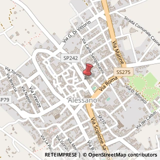 Mappa Via Rimembranze, 42, 73031 Alessano, Lecce (Puglia)