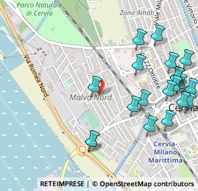 Mappa Via Fiordalisi, 48015 Cervia RA, Italia (0.652)