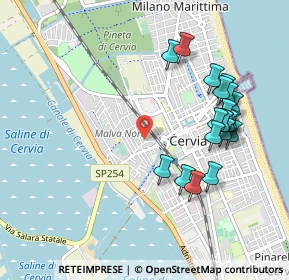 Mappa Via Malva Nord, 48015 Cervia RA, Italia (1.0315)