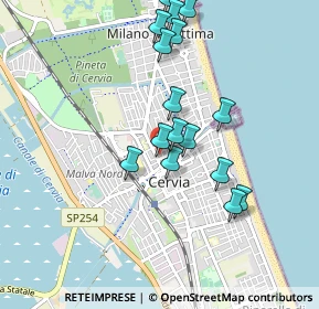 Mappa Via Isonzo, 48015 Cervia RA, Italia (0.90125)