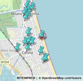 Mappa Lungomare G. D’Annunzio, 48015 Cervia RA, Italia (1.02813)