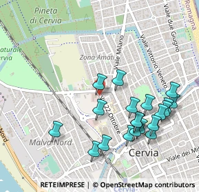 Mappa Via XXII Ottobre, 48015 Cervia RA, Italia (0.536)