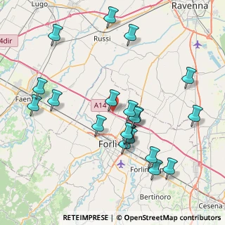 Mappa Via delle Basse, 47122 Forlì FC, Italia (8.6035)