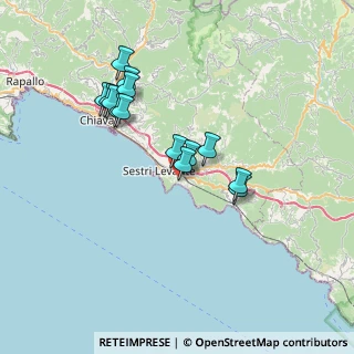 Mappa Via Monsignor Salvatore Vattuone, 16039 Sestri Levante GE, Italia (6.40143)