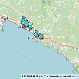 Mappa Via Monsignor Salvatore Vattuone, 16039 Sestri Levante GE, Italia (6.96417)