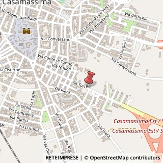 Mappa Via Turi, 100/b, 70010 Casamassima, Bari (Puglia)