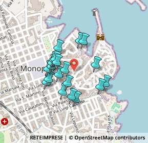 Mappa Via S. Caterina, 70043 Monopoli BA, Italia (0.1835)