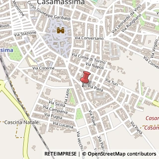 Mappa Via Vecchia Sammichele, 4, 70010 Casamassima, Bari (Puglia)