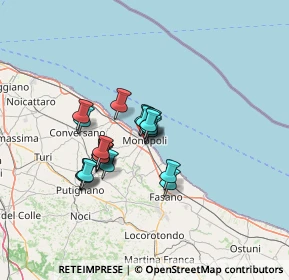 Mappa Via T, 70043 Monopoli BA, Italia (10.285)