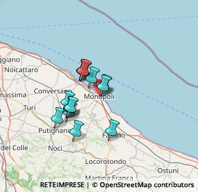 Mappa Via T, 70043 Monopoli BA, Italia (10.456)