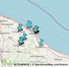 Mappa Via T, 70043 Monopoli BA, Italia (10.774)