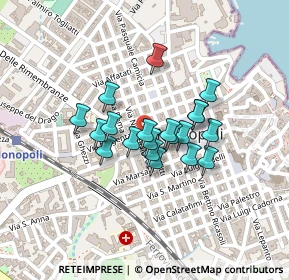 Mappa Via T, 70043 Monopoli BA, Italia (0.159)