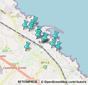 Mappa Via T, 70043 Monopoli BA, Italia (0.56143)