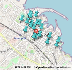 Mappa Via T, 70043 Monopoli BA, Italia (0.343)