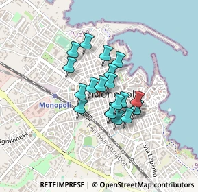 Mappa Via T, 70043 Monopoli BA, Italia (0.3065)