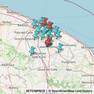 Mappa Piazza Aldo Moro, 70010 Casamassima BA, Italia (9.9135)