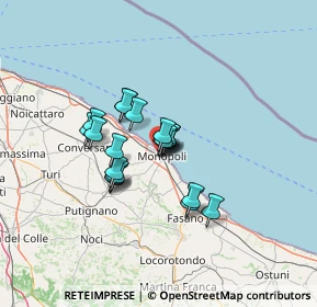 Mappa Via PP. Passionisti, 70043 Monopoli BA, Italia (9.4805)