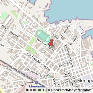 Mappa Via Palmiro Togliatti, 34, 70043 Monopoli, Bari (Puglia)