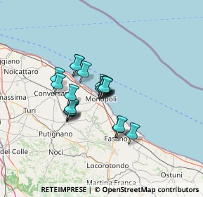 Mappa Piazza XX Settembre, 70043 Monopoli BA, Italia (9.36263)