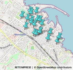 Mappa Via Bixio, 70043 Monopoli BA, Italia (0.372)